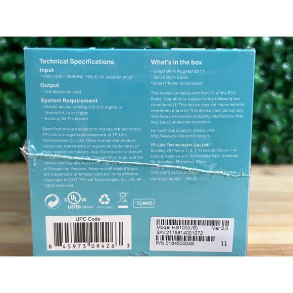 New TP-Link Smart Wi-Fi Plug Alexa or Google Home Assistant HS100 - Picture 16 of 16